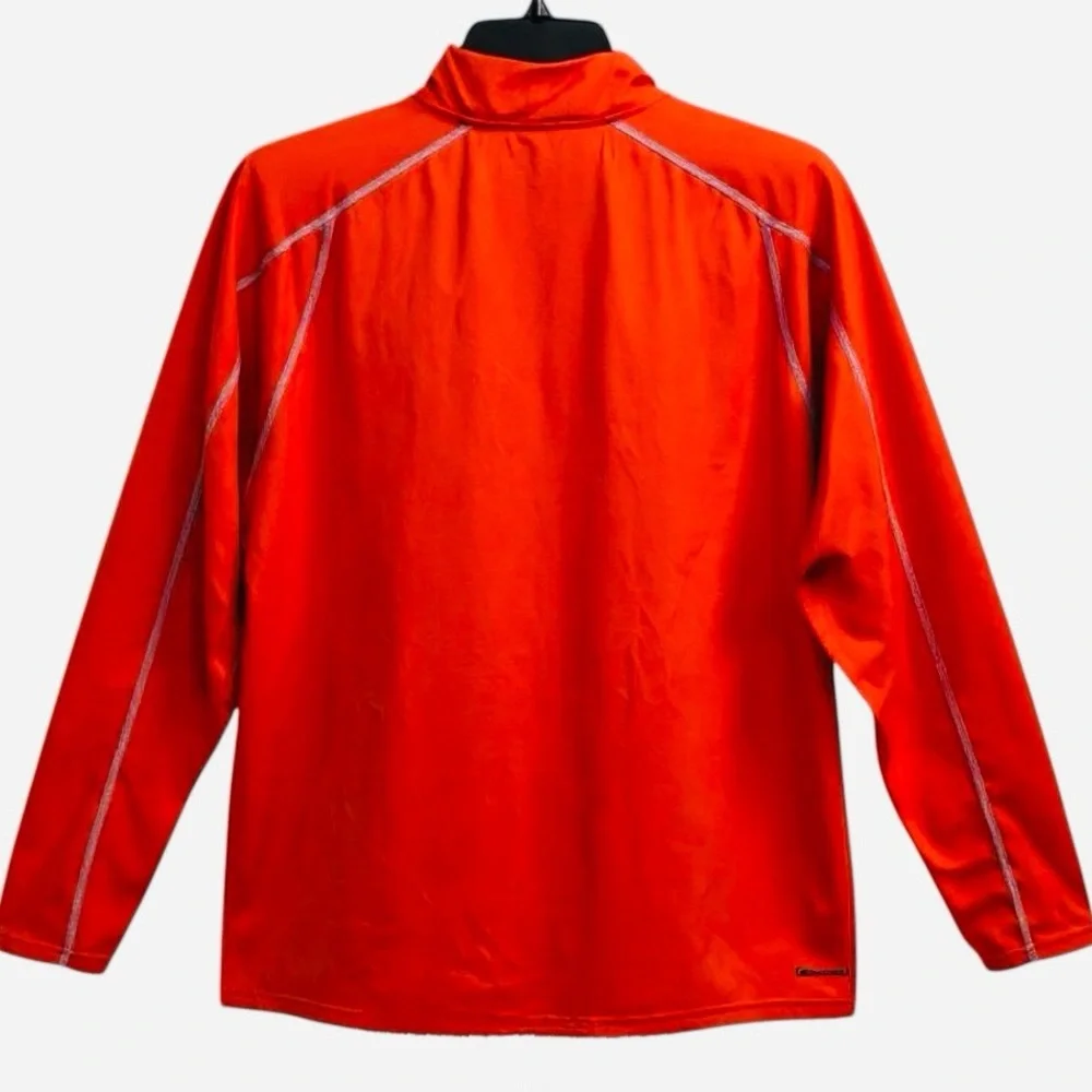 The North Face Men's Medium Quarter Zip Bright Orange Pullover Top